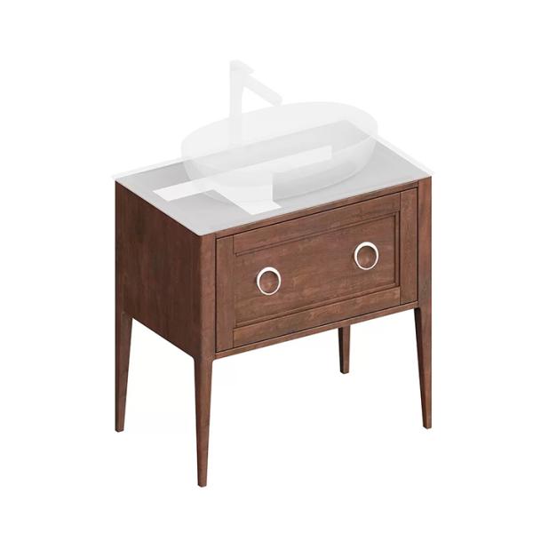 Kerama Marazzi Plaza Classic Тумба напольная 80см, 1+1 ящик, цвет: орех матовый