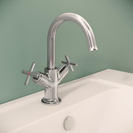 Смеситель VitrA Origin Classic  A42884 двухрычажный хром латунь