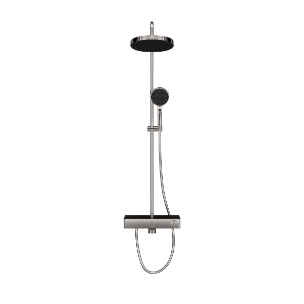 Душевая система VitrA Core Round A4730934EXP с термостатическим смесителем и ручным душем брашированная никель