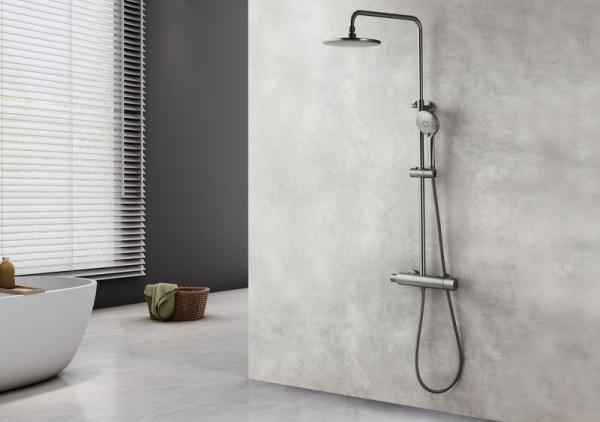 Душевая система Lemark Bronx LM3770GM для душа термостат , графит