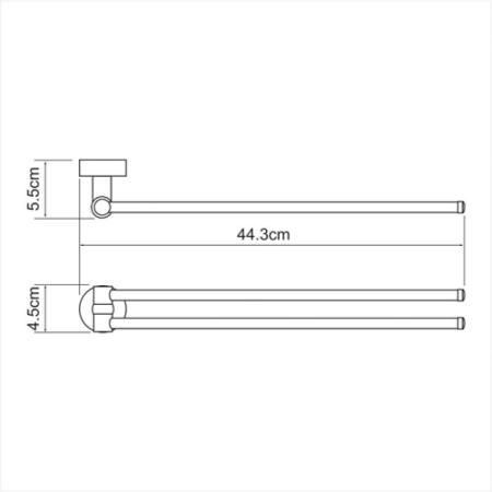 Полотенцедержатель WasserKraft Donau K-9431 хром