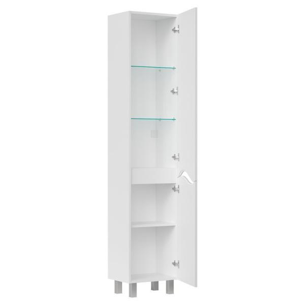 Пенал для ванной напольный Volna 40 белый глянец