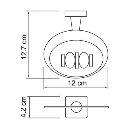 Мыльница WasserKraft Lippe K-6569 решетка хром
