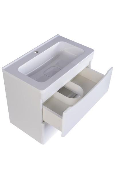 Тумба под раковину Style line El Fante подвесная Бергамо мини 60 (2 ящ.) Люкс антискрейтч белый, PLUS