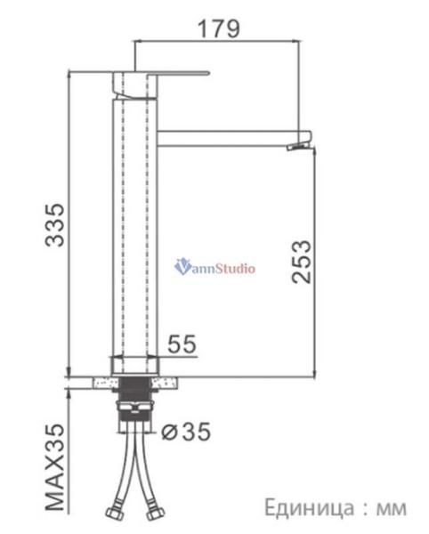 Смеситель для раковины Frap F10805-2 сатин