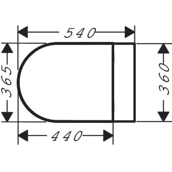 Унитаз Hansgrohe 60207450 EluPura Original S подвесной 540х360, безободковый, с сиденьем, Белый глянец