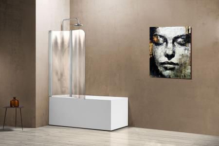 Шторка на ванну Vincea VSB-12114CH-L, 1140*1400, хром, стекло шиншилла, левая