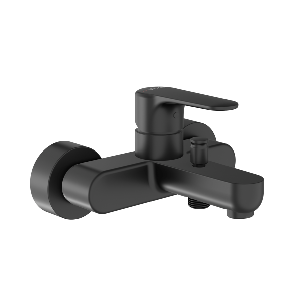 Смеситель VitrA Root Round  A4272536EXP настенный однорычажный матовый черный латунь