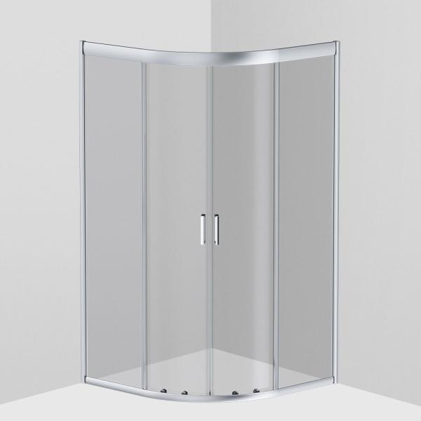 Душевой уголок AM.PM Gem W90G-401-100WT прозрачное, профиль матовое серебро