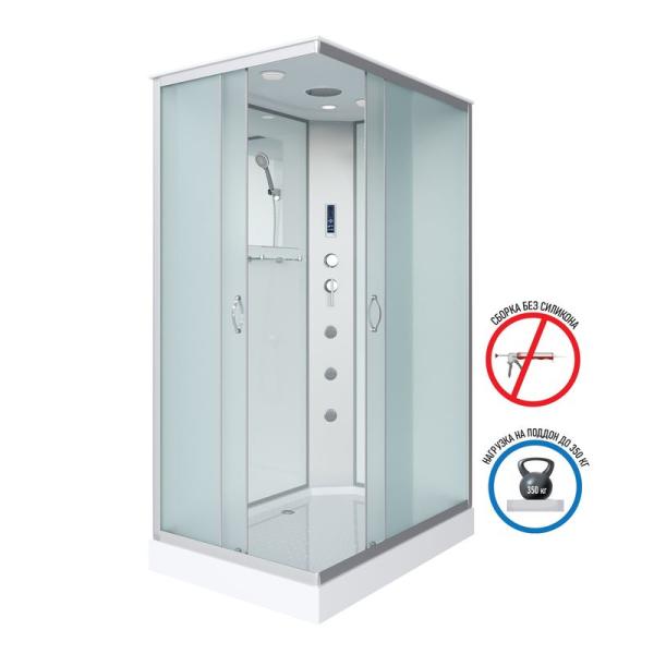 Душевая кабина Niagara NG-43085-14QF 1000х800х2150 низкий поддон 13см стекло матовое