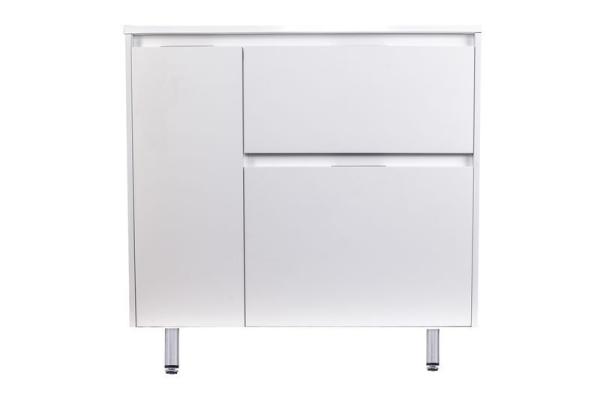Тумба под раковину Style line El Fante напольная Барселона 90 правая (2 ящ.) с выкатной корзиной, Люкс белая, Plus