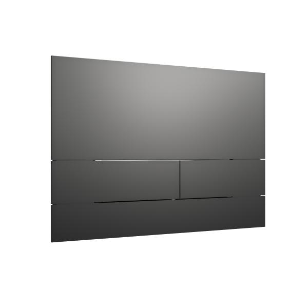 Кнопка смыва KNOTLOR DUET BIS109GM, вороненая сталь  (серия 1)