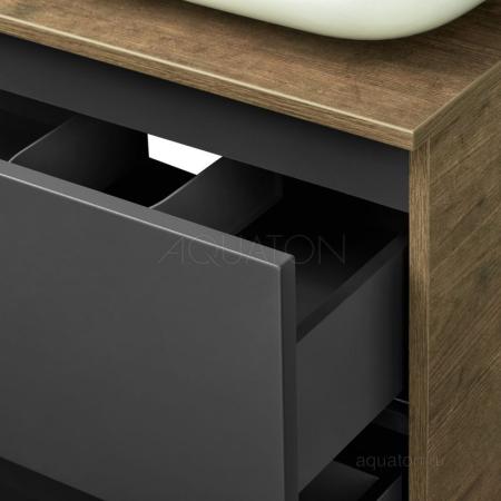 Тумба под раковину AQUATON Терра 105 дуб кантри, антрацит 1A246901TEKA0