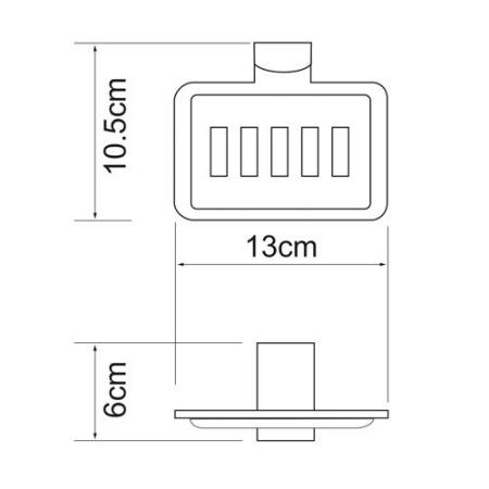 Мыльница Wasserkraft Leine K-5069WHITE решетка