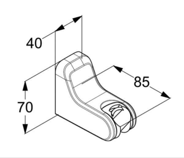 Настенный держатель Kludi Freshline 6455205-00 регулируемый, хром