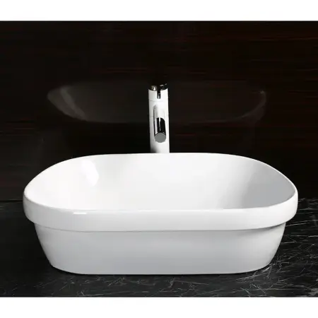 Раковина накладная CeruttiSPA, CR0023 (570х390х150) белая, трапеция
