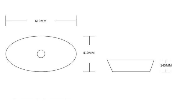 Раковина Cerutti SPA CR8023 накладная, белая, овал 610х410х145