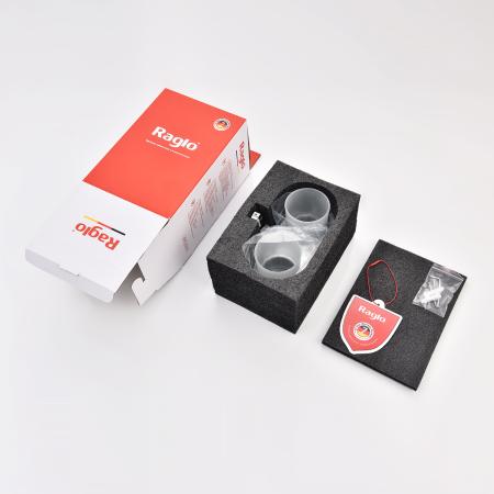 Стакан для ванной комнаты RAGLO R300.08, двойной, хром