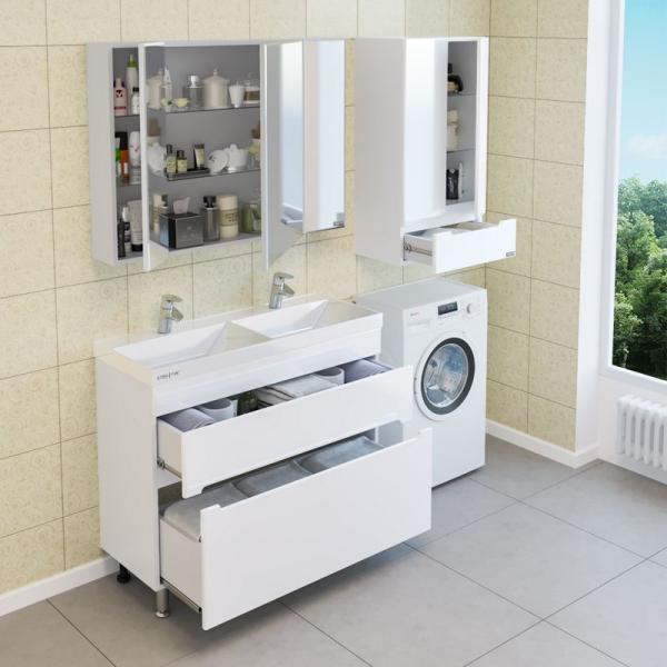 Тумба под раковину СаНта Лондон 100 224009л, напольная (2 ящ.)