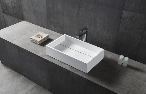 Раковина NT BAGNO NT402 TRENTO 600x400 искусственный камень белый матовый