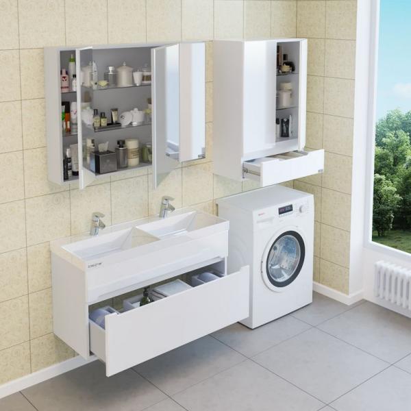 Тумба под раковину СаНта Лондон 100 224008л, подвесная (2 ящ.)