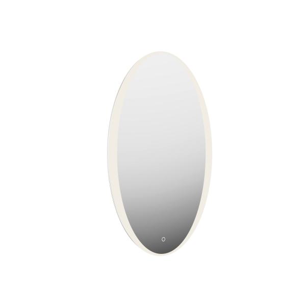 Зеркало Kerama Marazzi ЭЛЕГАНС KMELMR52MWH 52 см, реверсивное, сенсор-касание со сменой цвета подсветки и диммера, белое