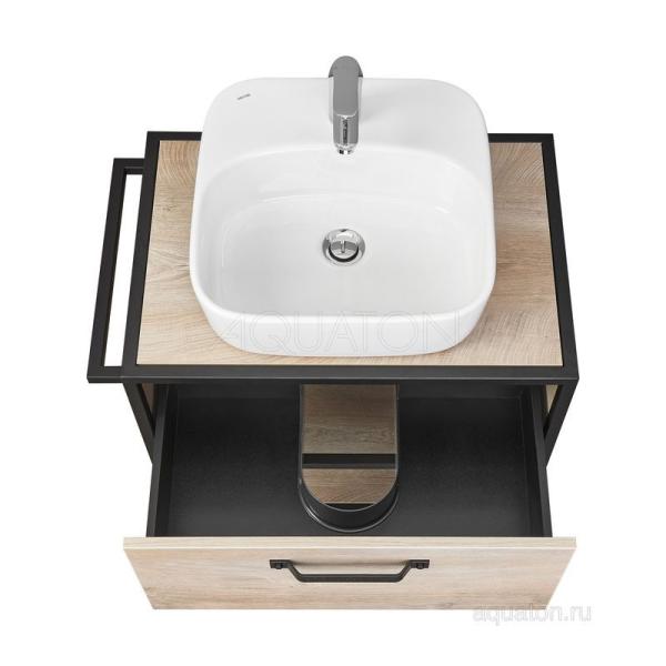 Тумба под раковину AQUATON Лофт Фабрик 65 дуб эндгрейн 1A242301LTDU0