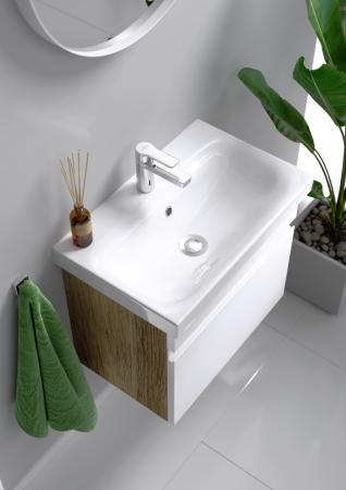 Подвесная тумба AQWELLA Smart SRT0105DB с одним ящиком цвет дуб балтийский с умывальником