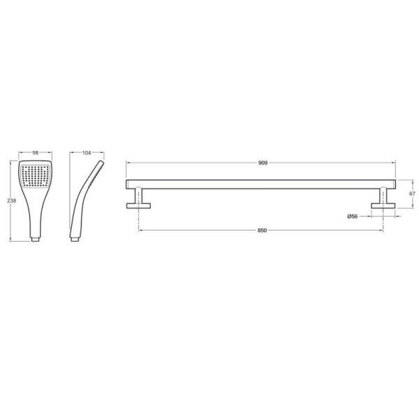 Душевой гарнитур Jacob Delafon EO E99940-CP хром
