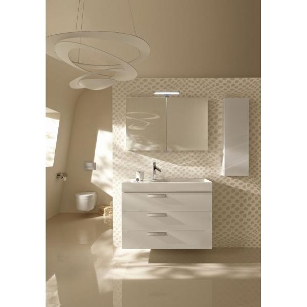 Зеркальный шкаф Jacob Delafon EB797RU-G1C 100 см с подсветкой белый блестящий