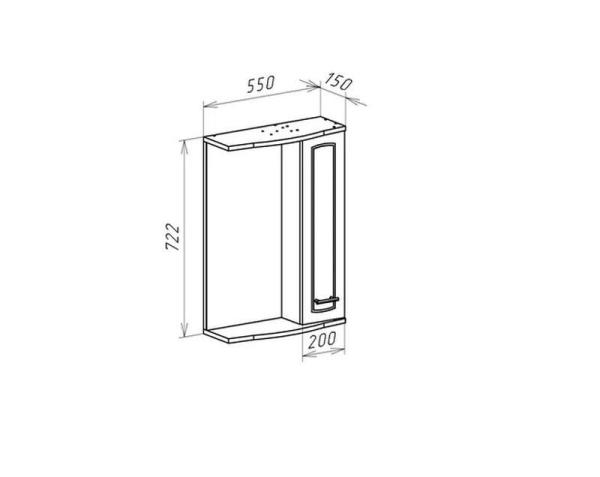 Тумба напольная Bellezza 60 с 1 ящ. белый