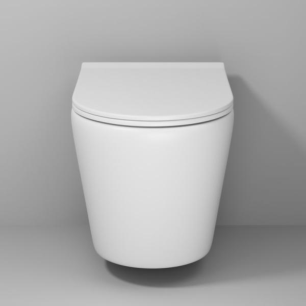 Унитаз Grossman GR-4478MS Fly (520*360*350) БЕЛЫЙ МАТОВЫЙ подвесной Безободковый с тонкой крышкой