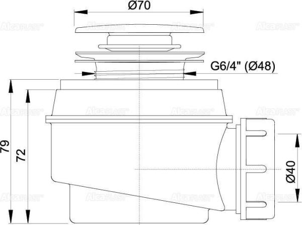 Сифон для ванны Бали 50 хром