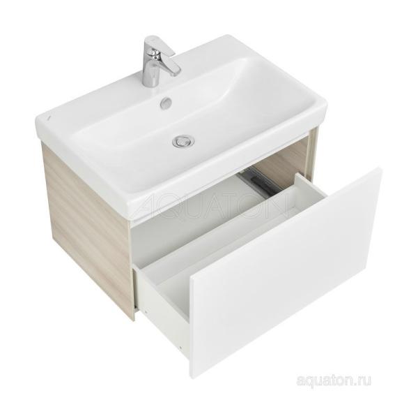 Тумба под раковину AQUATON Асти 70 белый глянец 1A263001AXD70