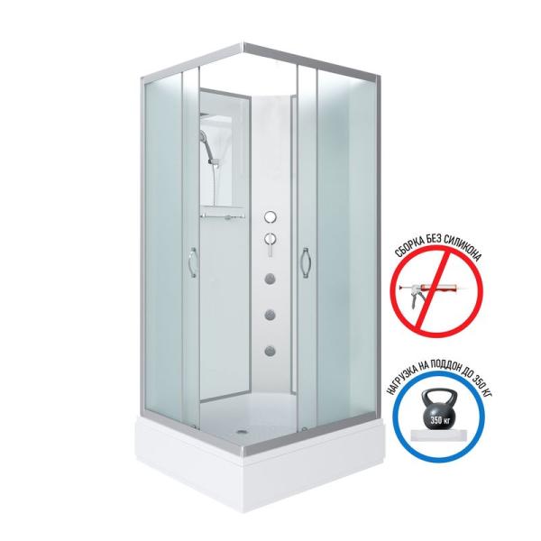 Душевая кабина Niagara NG-33084-14QBKG 1000х800х2000 средний поддон  26см стекло матовое