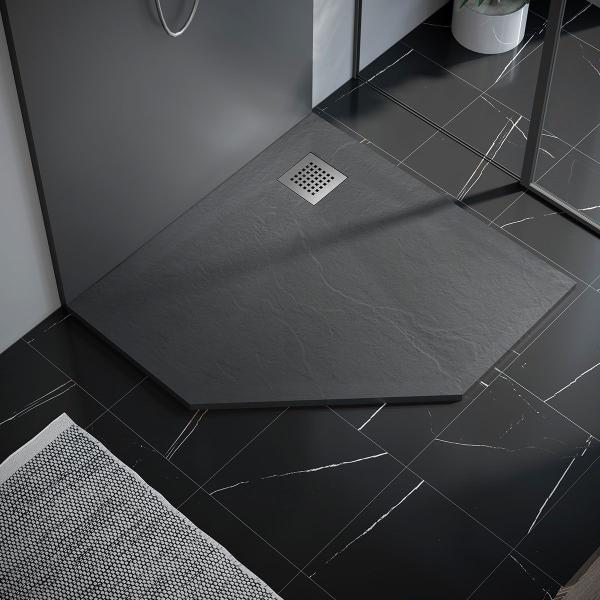 Поддон для душа Vincea из искусственного камня VST-4SP1010G, 1000*1000*25, серый