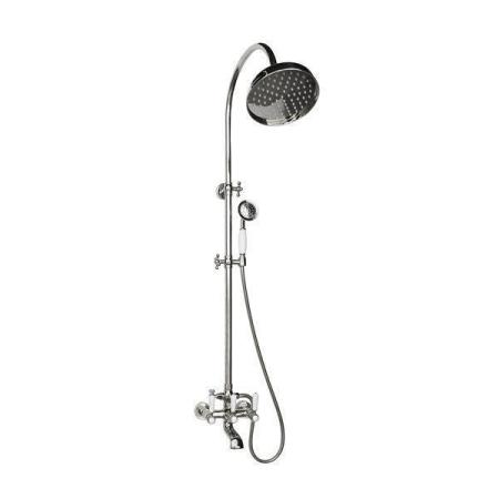 Душевая колонна Magliezza BIANCO 1202-cr со смесителем, верхним и ручным душем TL-3-cr, тропическая лейка - d-200mm. хром