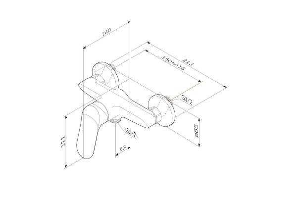 Смеситель для душа AM.PM Sunny F85C20000 хром
