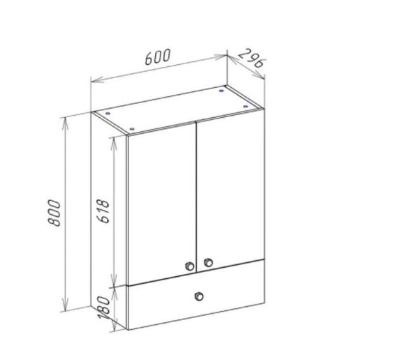 Подвесной шкаф Bellezza Лилия 60 с 1 ящ. белый