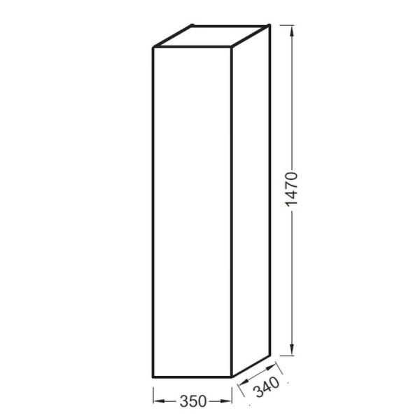 Пенал Jacob Delafon ODEON UP EB998-G1C 35 см подвесной цвет белый