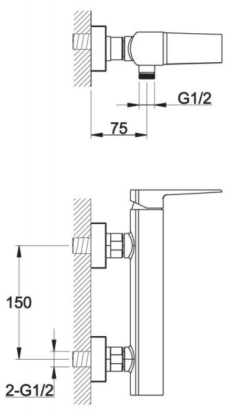 Смеситель для душа BELBAGNO ARLIE ARL-ESDM-CRM хром