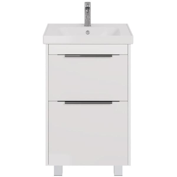 Тумба под раковину Dreja PRIME 60 см, подвесная/напольная, белый глянец 99.9300