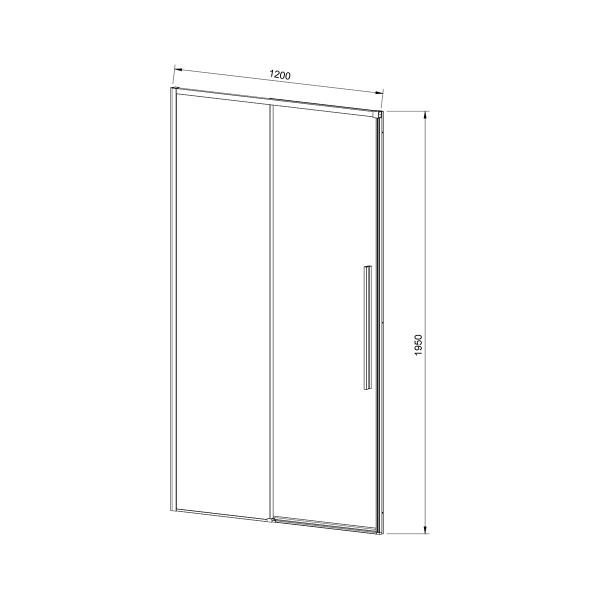 Душевая дверь Vincea Slim-N VDS-4SN120CGB, 1200, черный, стекло тонированное