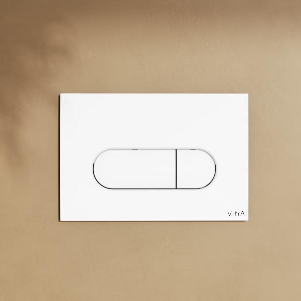 Кнопка смыва для инсталляции VitrA Root Round  740-2200 глянцевая белая двойный смыв