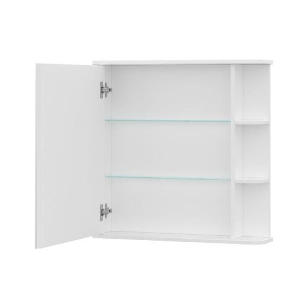 Шкаф зеркальный Twing 70 белый глянец