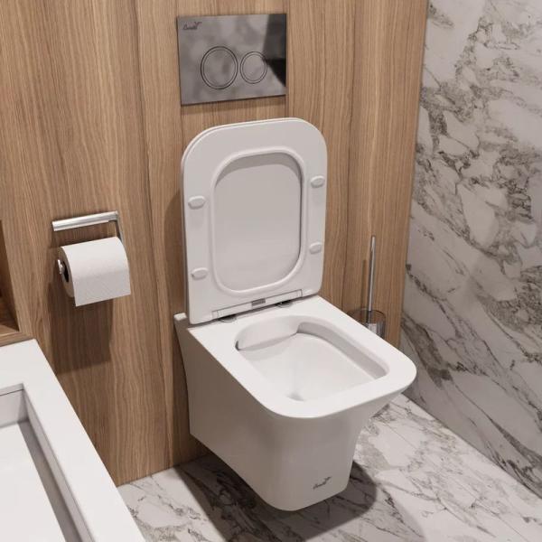 Унитаз Cerutti SPA VETTORE Aria MW подвесной безободковый белый матовый CT9242 (480х340х350)