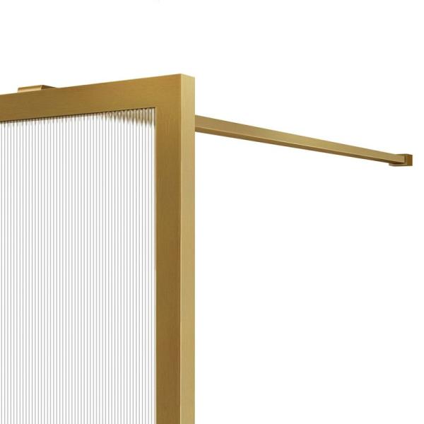 Душевая перегородка Vincea Walk-In VSW-1HP120FLBG, 1200*2000, брашированное золото, стекло рифленое