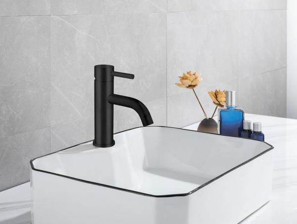 Смеситель ABBER Wasser Kreis AF8110B для раковины, черный матовый