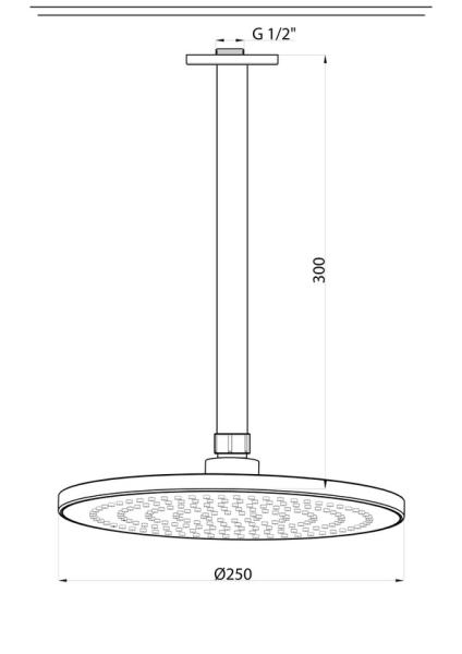 Верхний душ GPD ADS16 хром