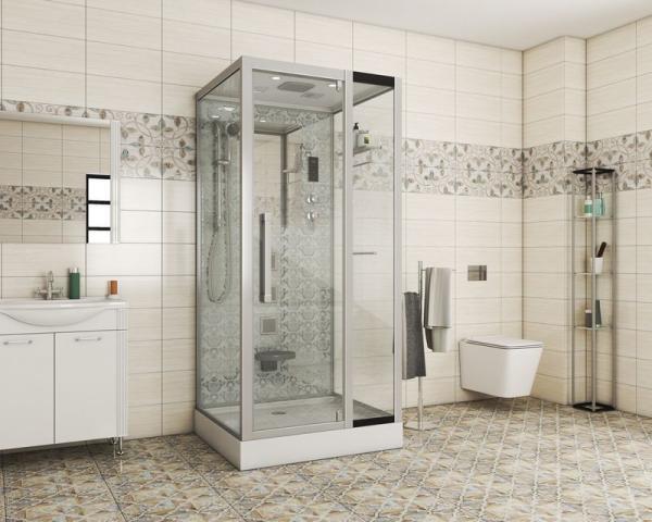 Душевая кабина Niagara Luxe NG-7714W (1000x900х2150) низкий поддон стенки БЕЛЫЕ